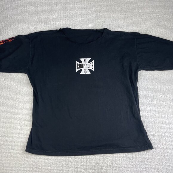 Vintage West Coast Choppers Motorcycle Long Sleeve Flame Fire (Defective, read) - Picture 10 of 16